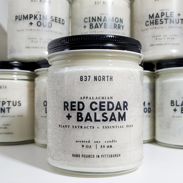 Red Cedar + Balsam, 9 oz. Soy Candle