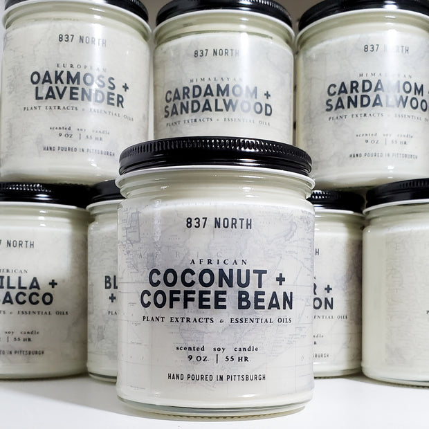 Coconut + Coffee Bean, 9 oz. Soy Candle