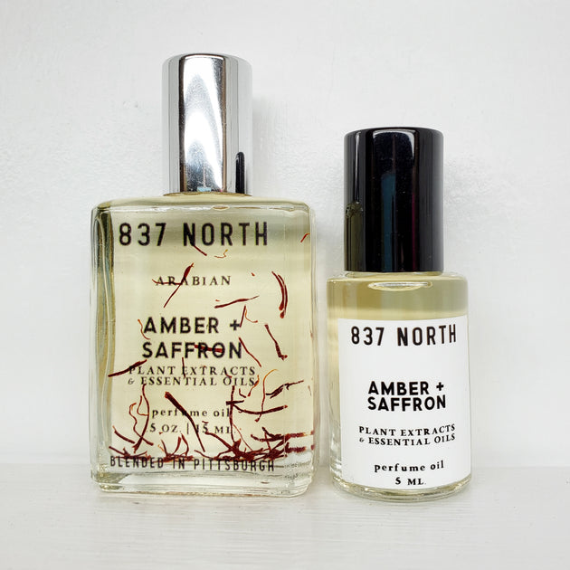 Amber + Saffron, 15 ml. Unisex Saffron-Infused Perfume Oil – 837 North