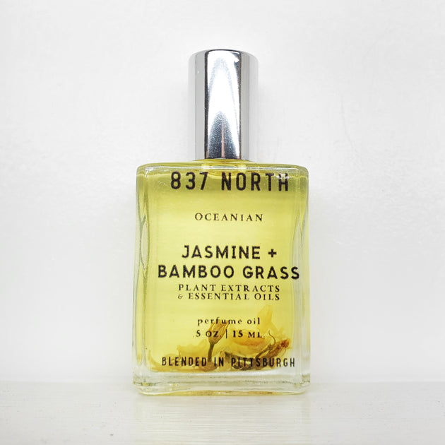 Jasmine + Bamboo Grass, 15 ml. Unisex Jasmine-Infused Perfume Oil