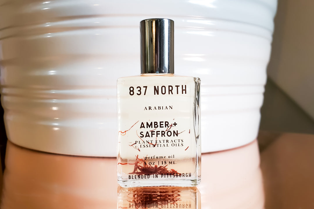 Amber + Saffron, 15 ml. Unisex Saffron-Infused Perfume Oil – 837 North