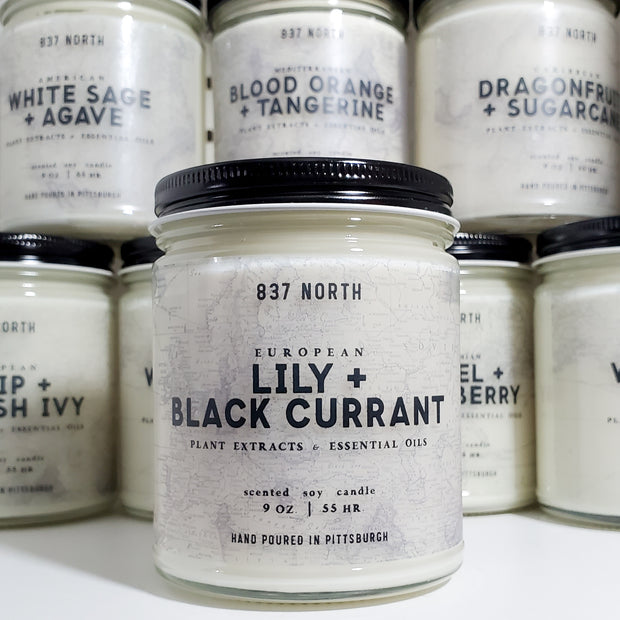 Lily + Black Currant, 9 oz. Soy Candle