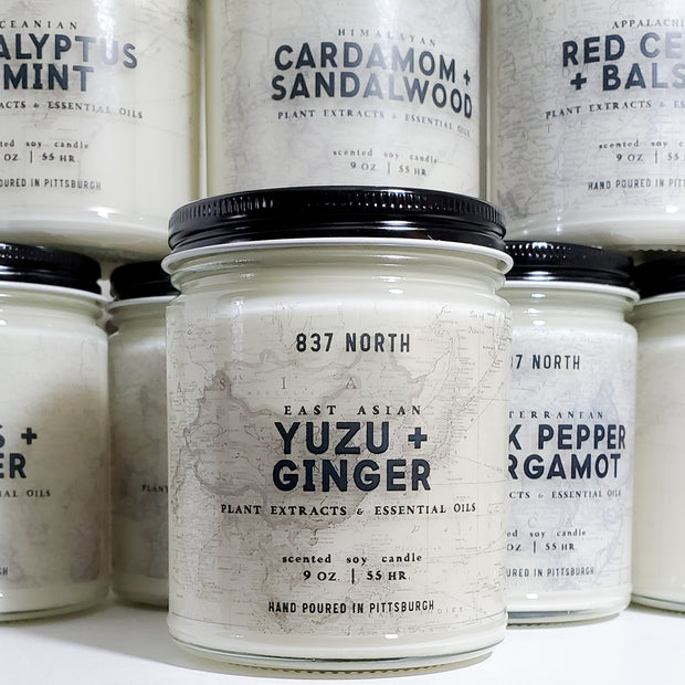 Yuzu + Ginger, 9 oz. Soy Candle