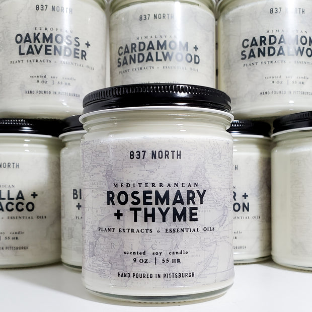 Rosemary + Thyme, 9 oz. Soy Candle