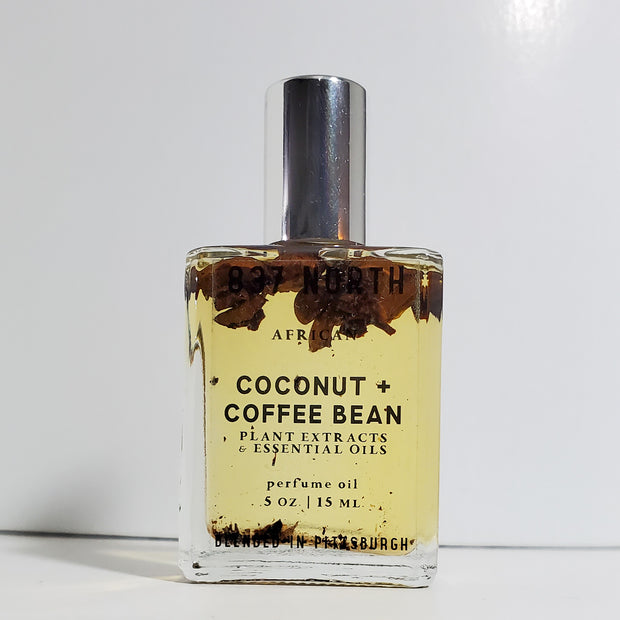 Coconut + Coffee Bean, 15 ml. Unisex Coffee Bean-Infused Perfume Oil – 837  North