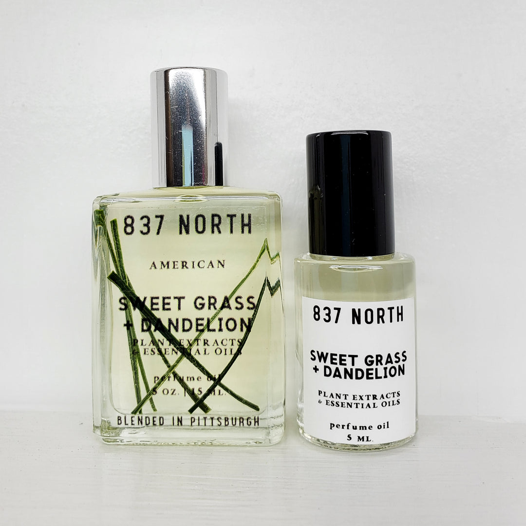 Sweet Grass + Dandelion, 5 ml. Unisex Perfume Oil – 837 North