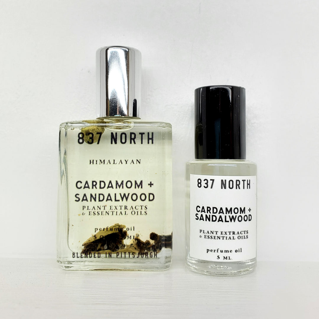 Cardamom + Sandalwood, 15 ml. Unisex Cardamom-Infused Perfume Oil