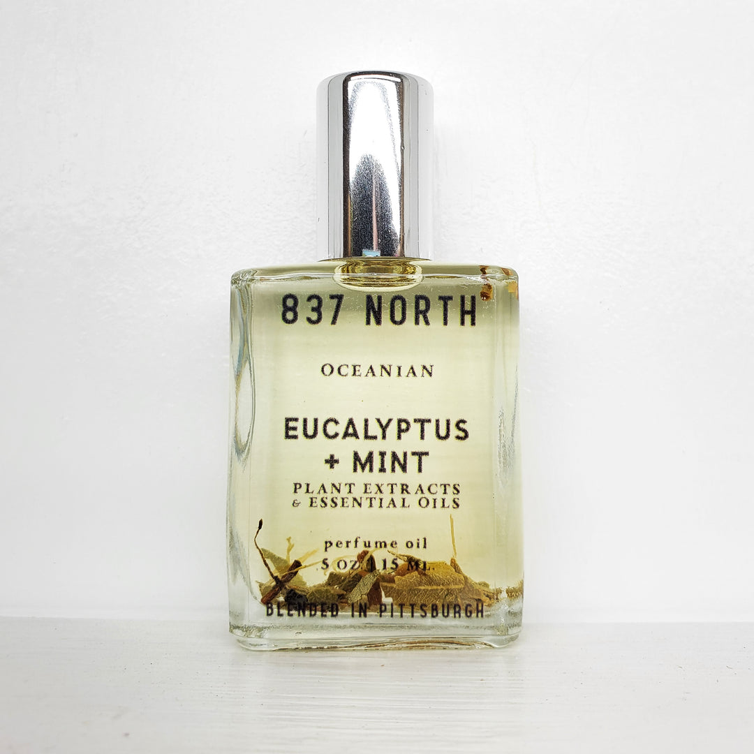 Eucalyptus + Mint, 15 ml. Unisex Eucalyptus-Infused Perfume Oil