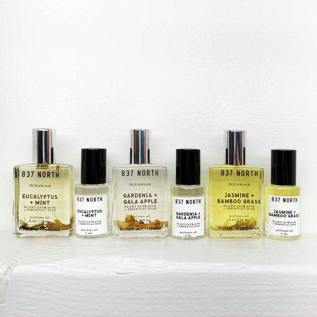 Jasmine + Bamboo Grass, 15 ml. Unisex Jasmine-Infused Perfume Oil